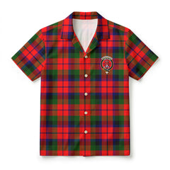 MacNaughton Modern Tartan Crest Hawaiian Shirt