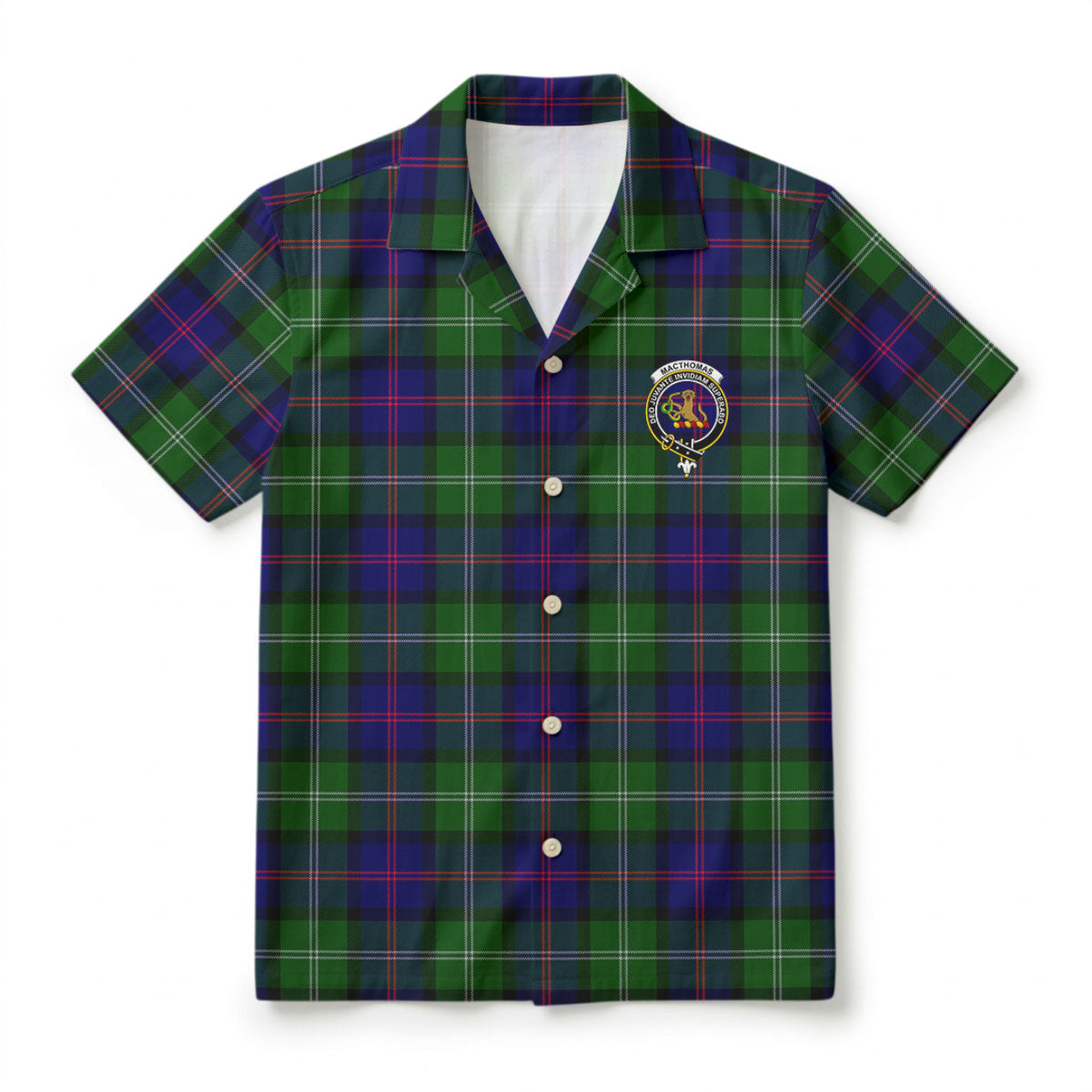 MacThomas Modern Tartan Crest Hawaiian Shirt