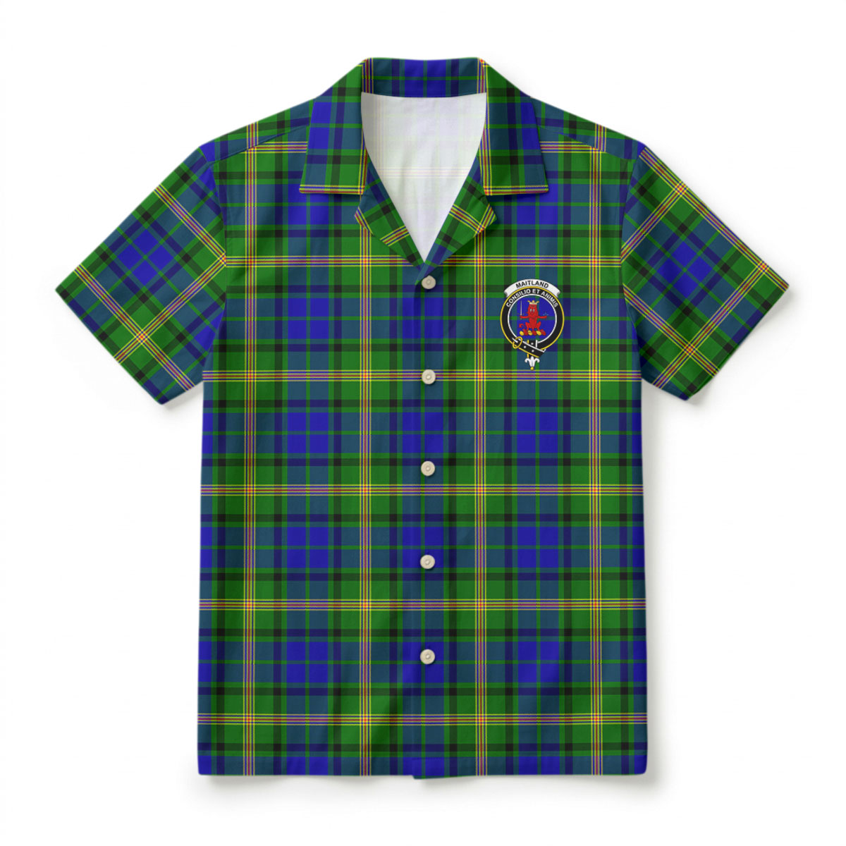 Maitland Tartan Crest Hawaiian Shirt