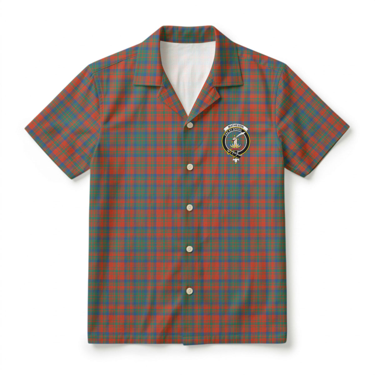 Matheson Ancient Tartan Crest Hawaiian Shirt