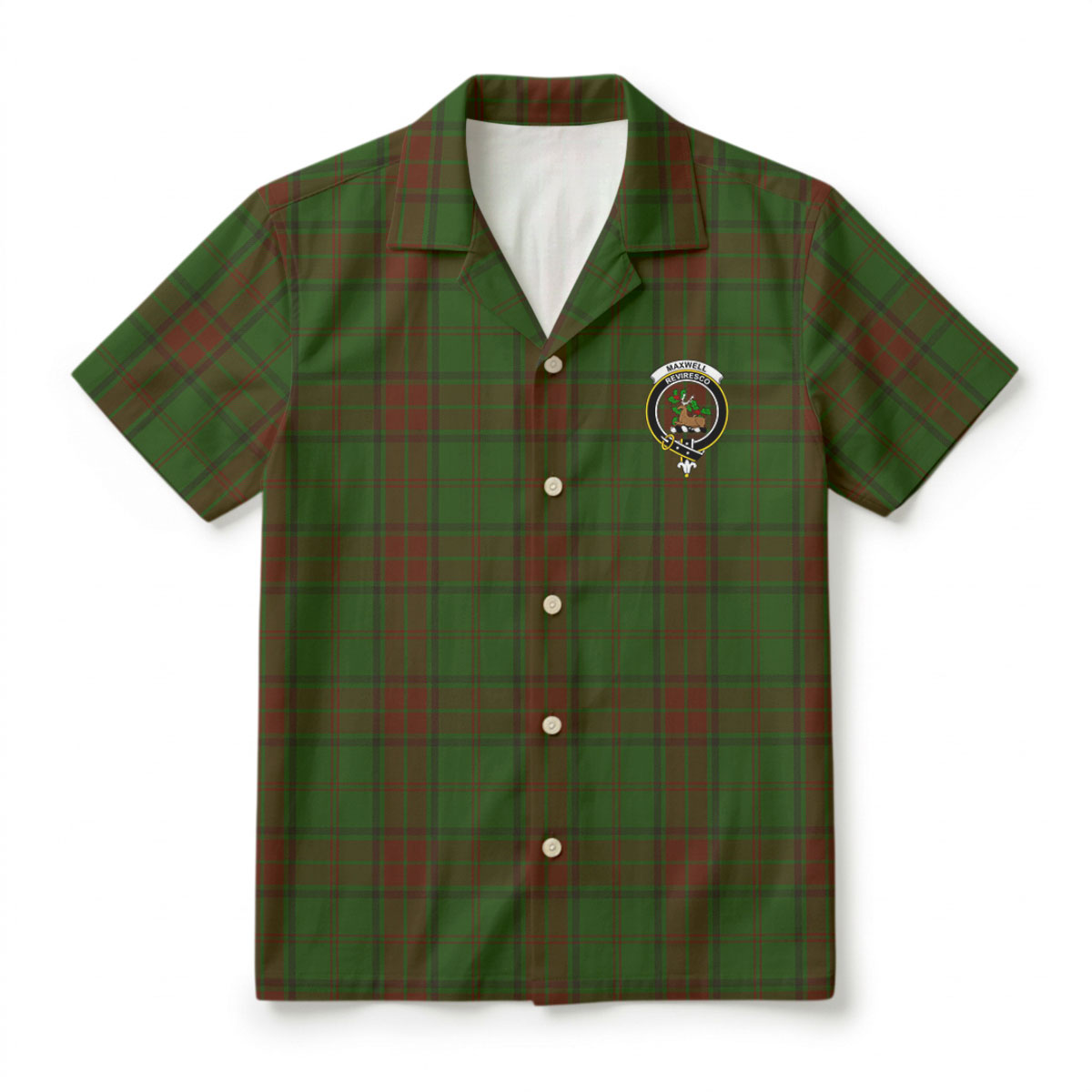 Maxwell Hunting Tartan Crest Hawaiian Shirt