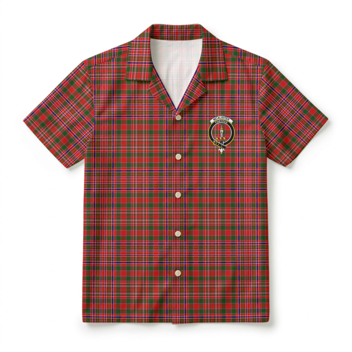 McAlister Modern Tartan Crest Hawaiian Shirt