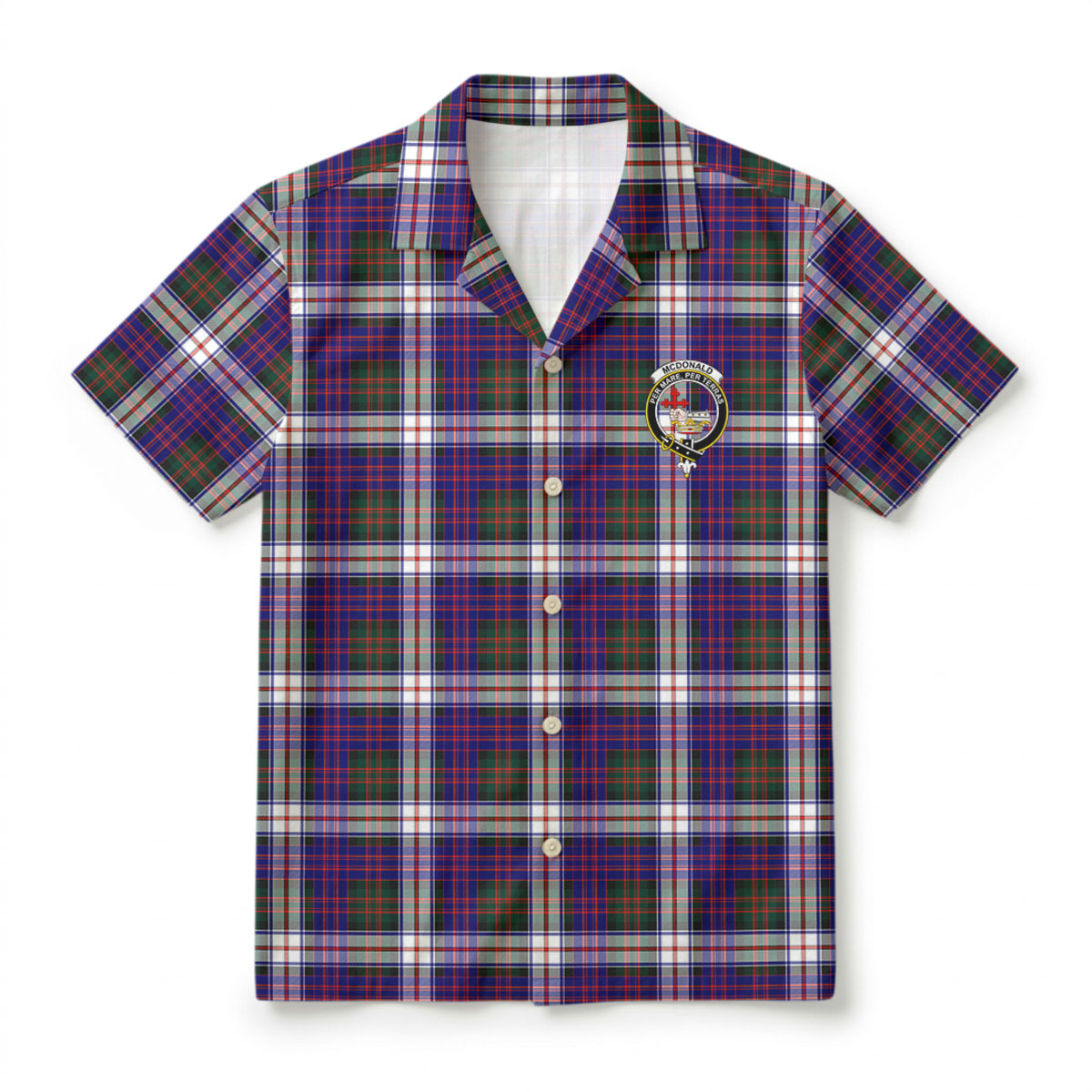 McDonald Dress Modern Tartan Crest Hawaiian Shirt