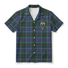 McInnes Modern Tartan Crest Hawaiian Shirt