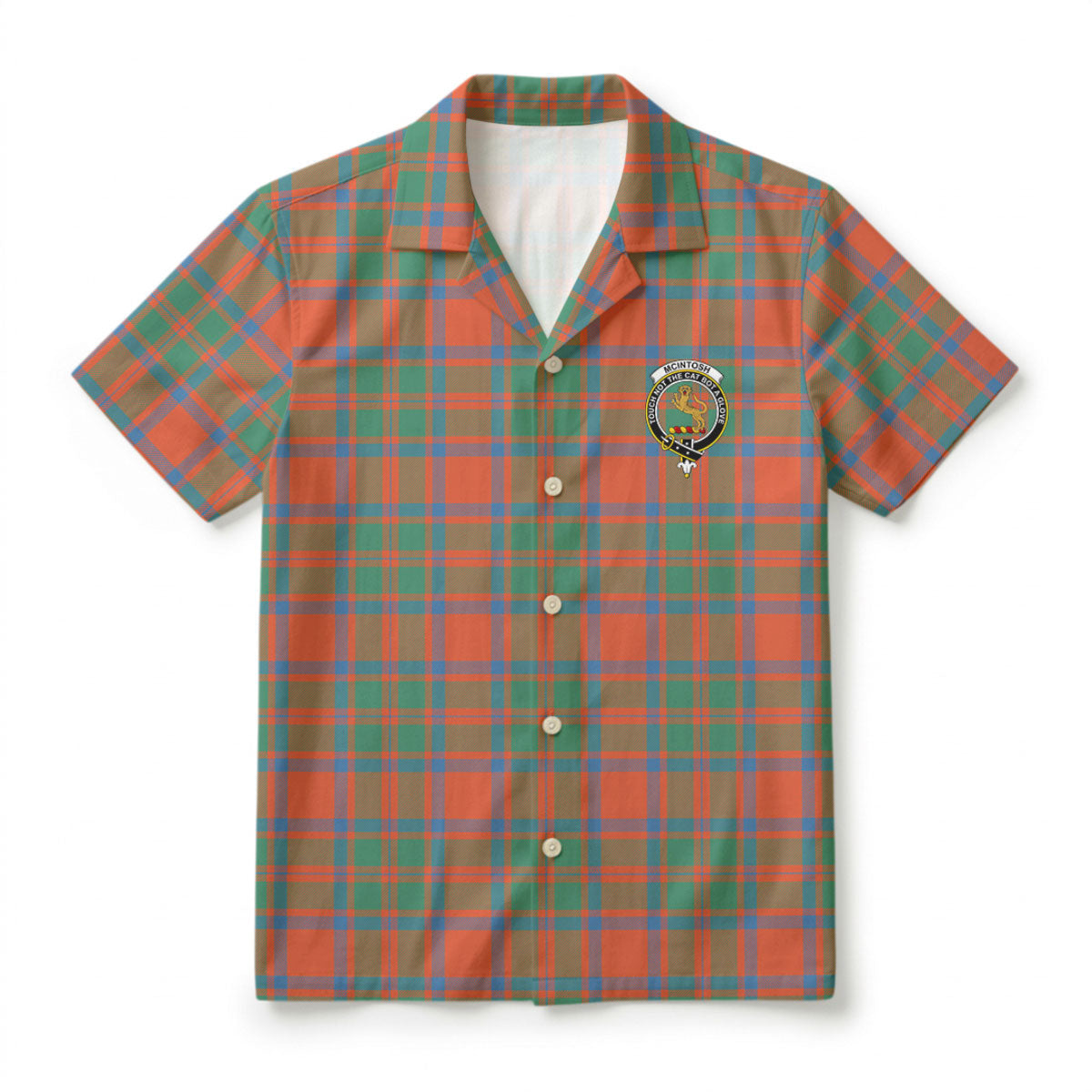 McIntosh Ancient Tartan Crest Hawaiian Shirt