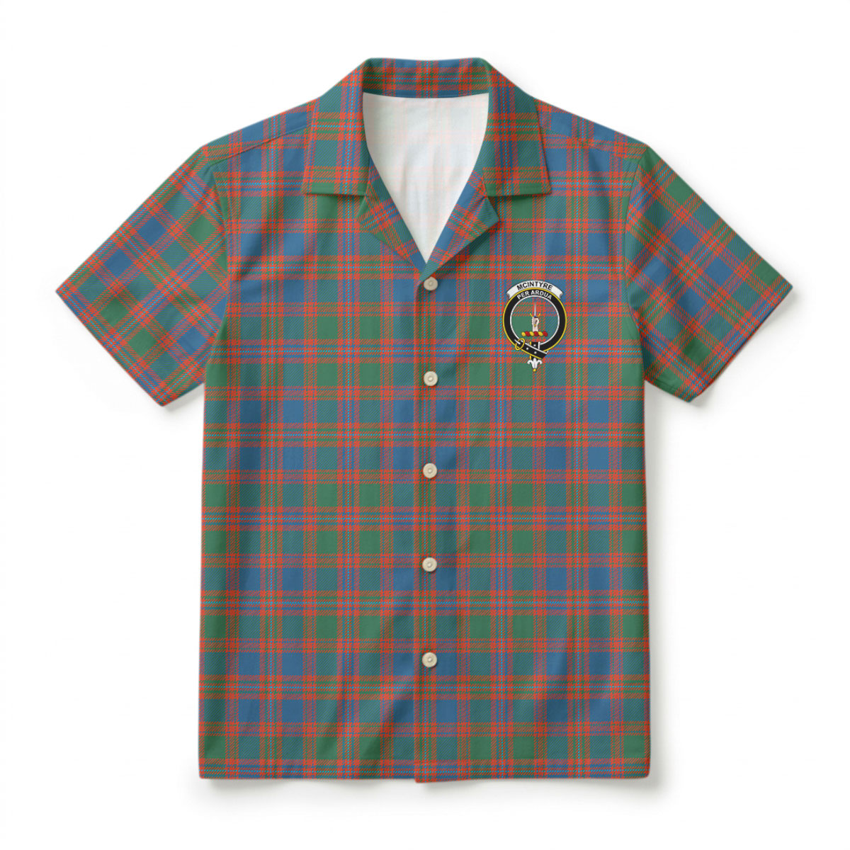 McIntyre Ancient Tartan Crest Hawaiian Shirt