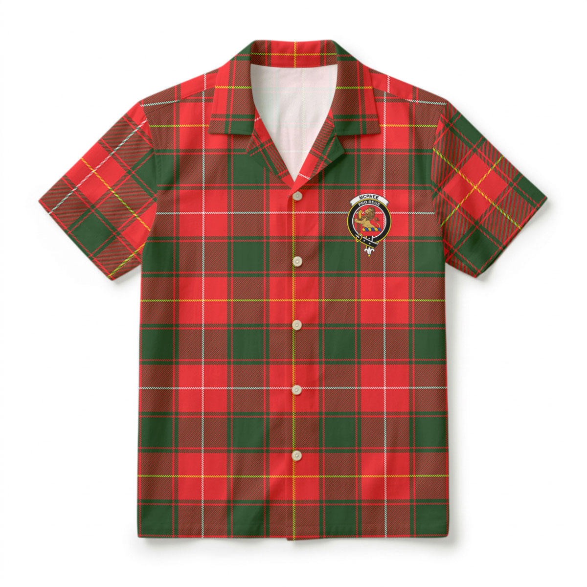 McPhee Tartan Crest Hawaiian Shirt