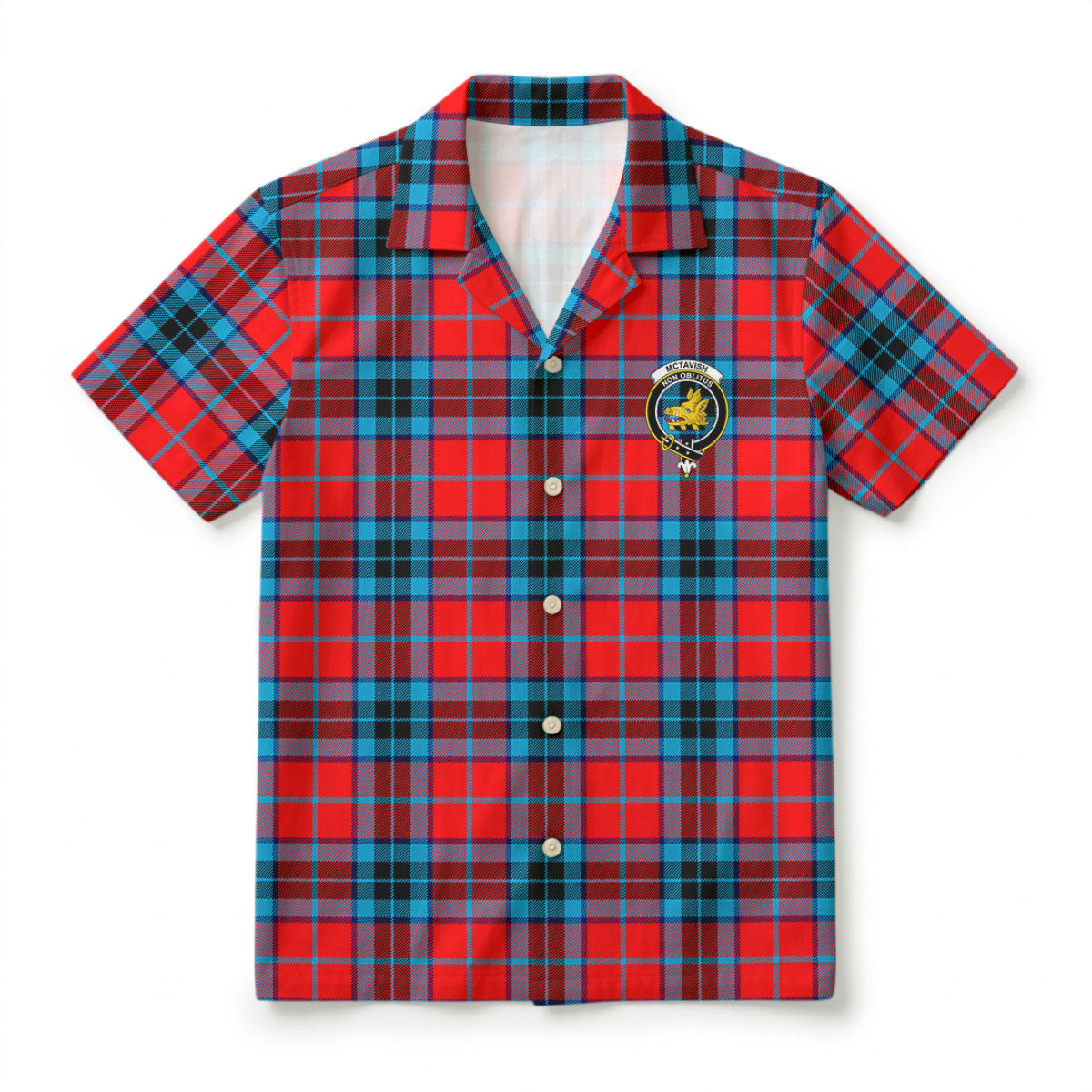 McTavish Modern Tartan Crest Hawaiian Shirt