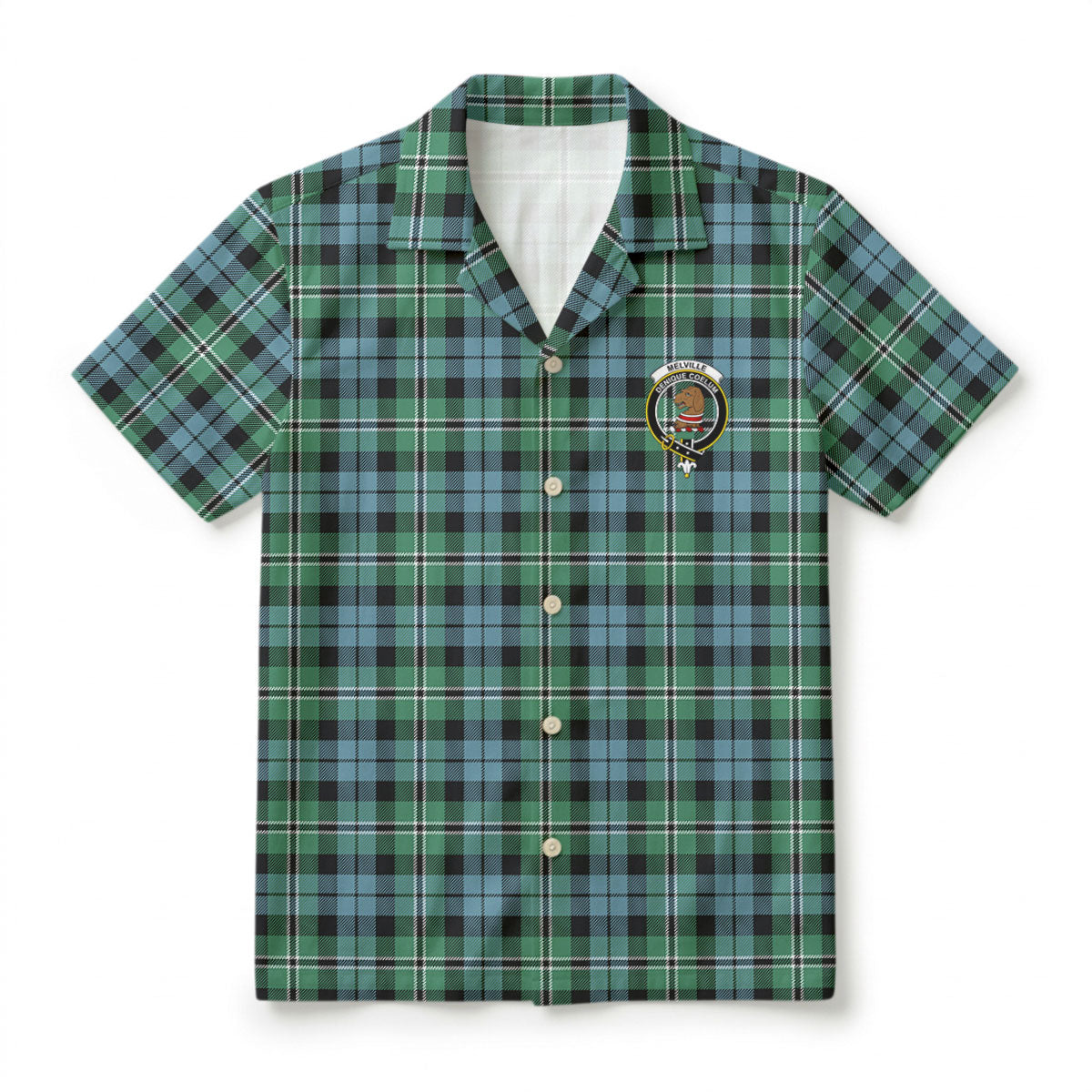 Melville Tartan Crest Hawaiian Shirt