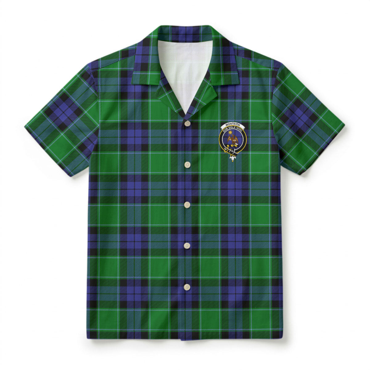 Monteith Tartan Crest Hawaiian Shirt