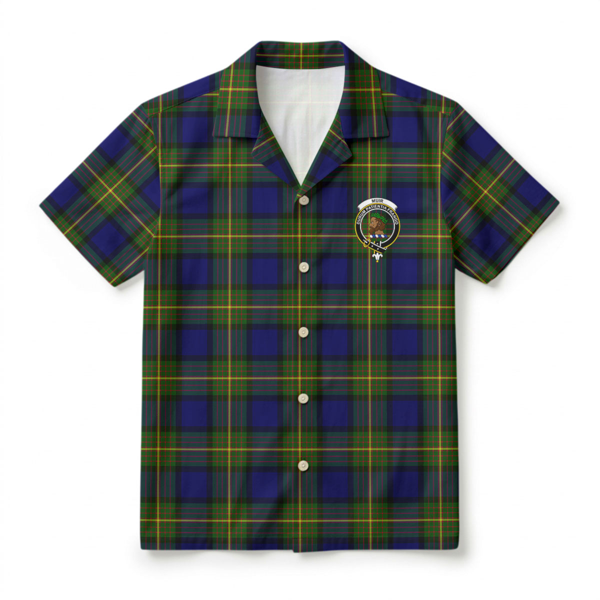 Muir Tartan Crest Hawaiian Shirt