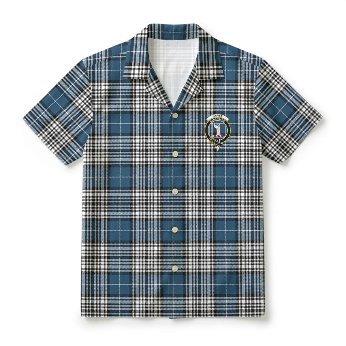 Napier Modern Tartan Crest Hawaiian Shirt