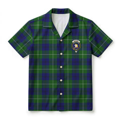 Oliphant Modern Tartan Crest Hawaiian Shirt