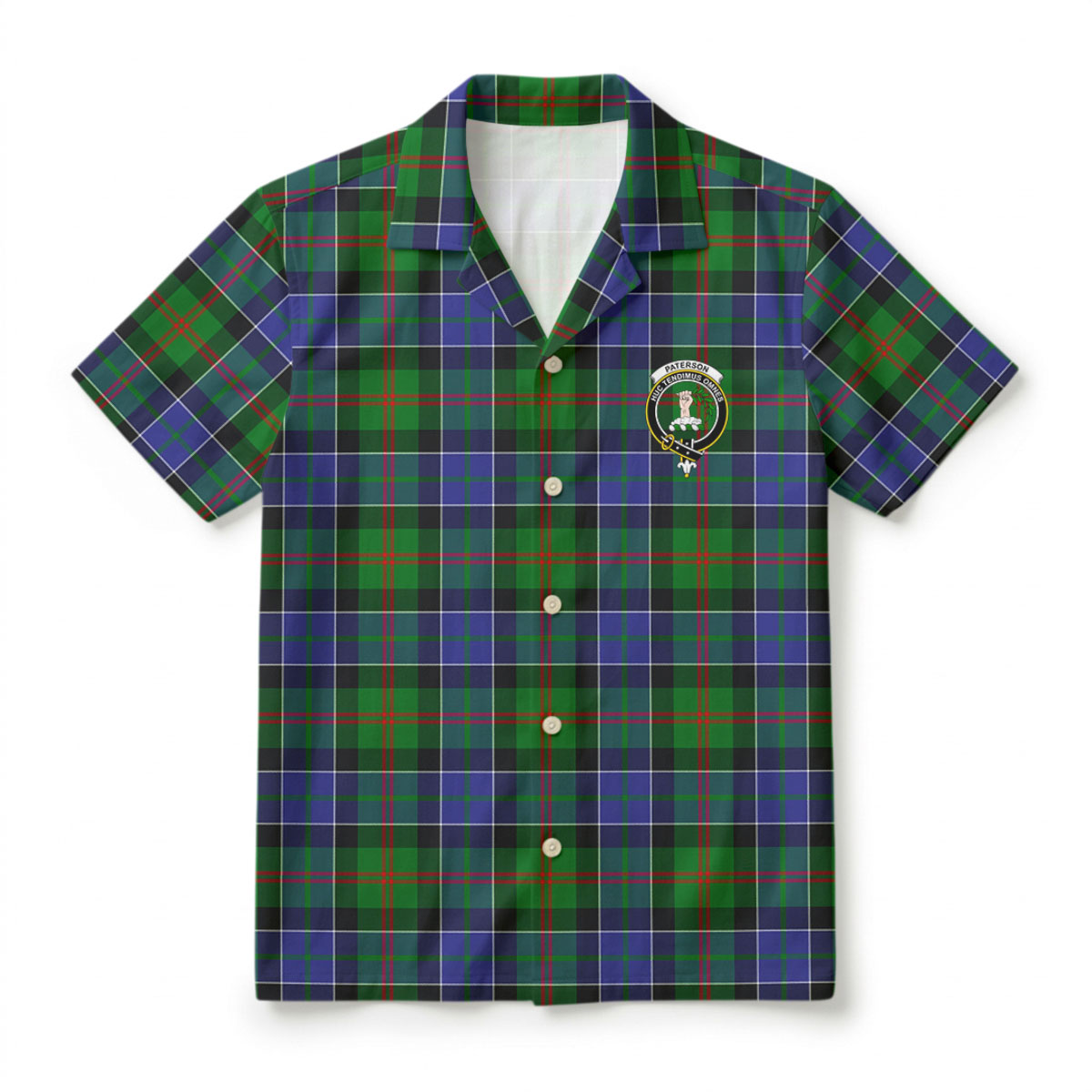 Paterson Tartan Crest Hawaiian Shirt