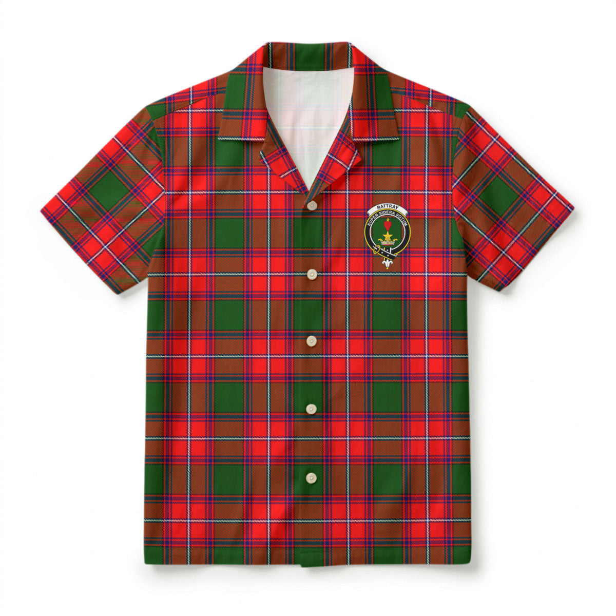 Rattray Modern Tartan Crest Hawaiian Shirt