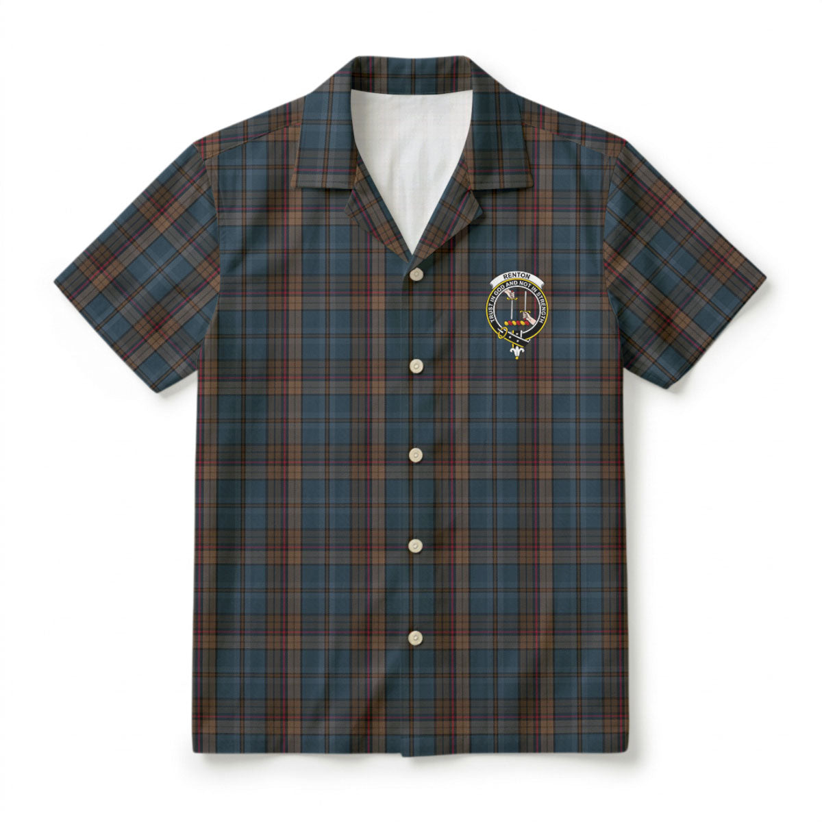 Renton Tartan Crest Hawaiian Shirt
