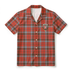 Robertson Weathered Tartan Crest Hawaiian Shirt