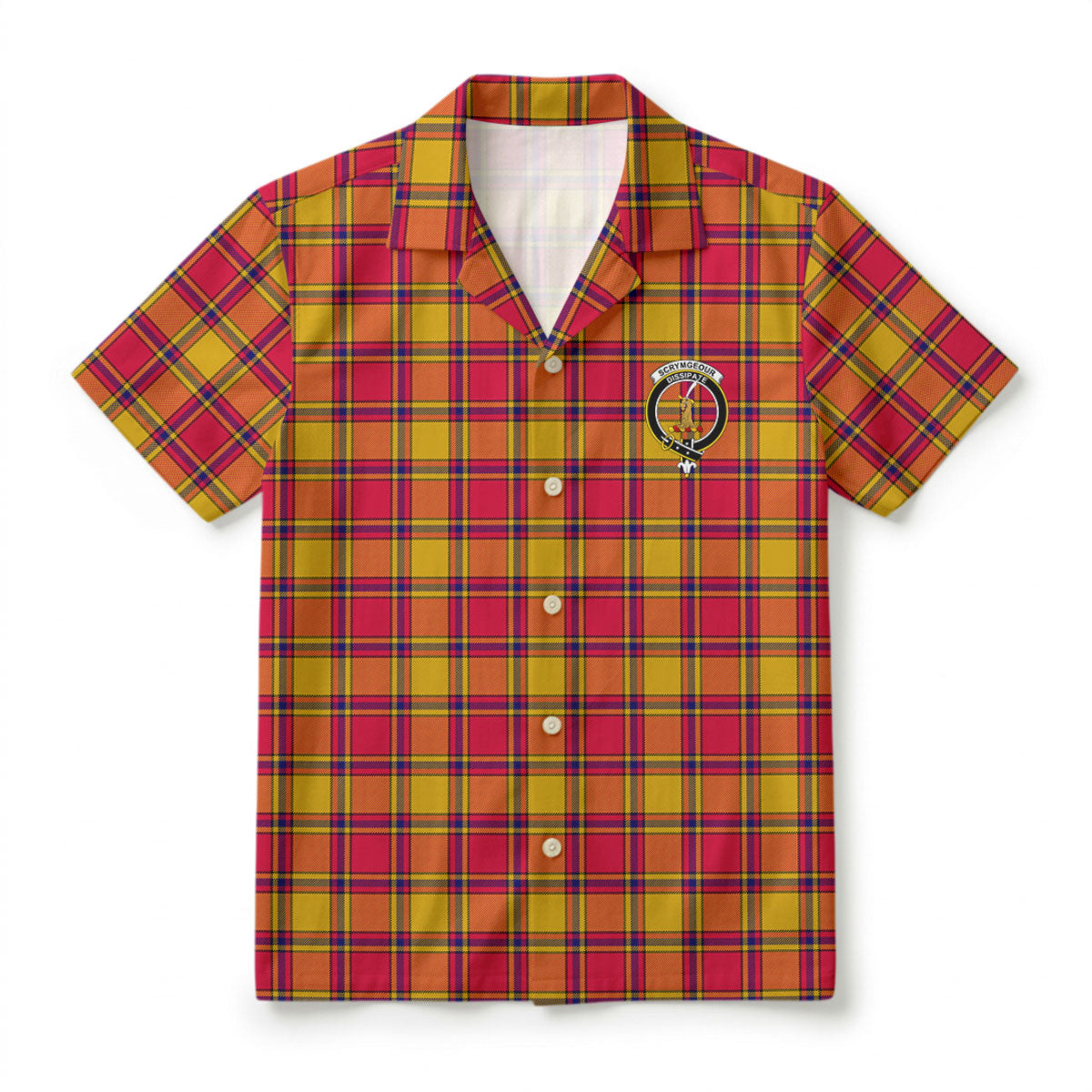 Scrymgeour Tartan Crest Hawaiian Shirt