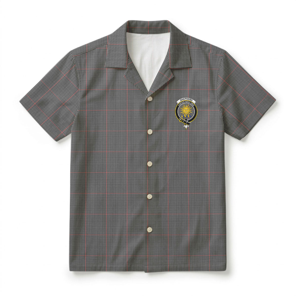 Shepherd Tartan Crest Hawaiian Shirt