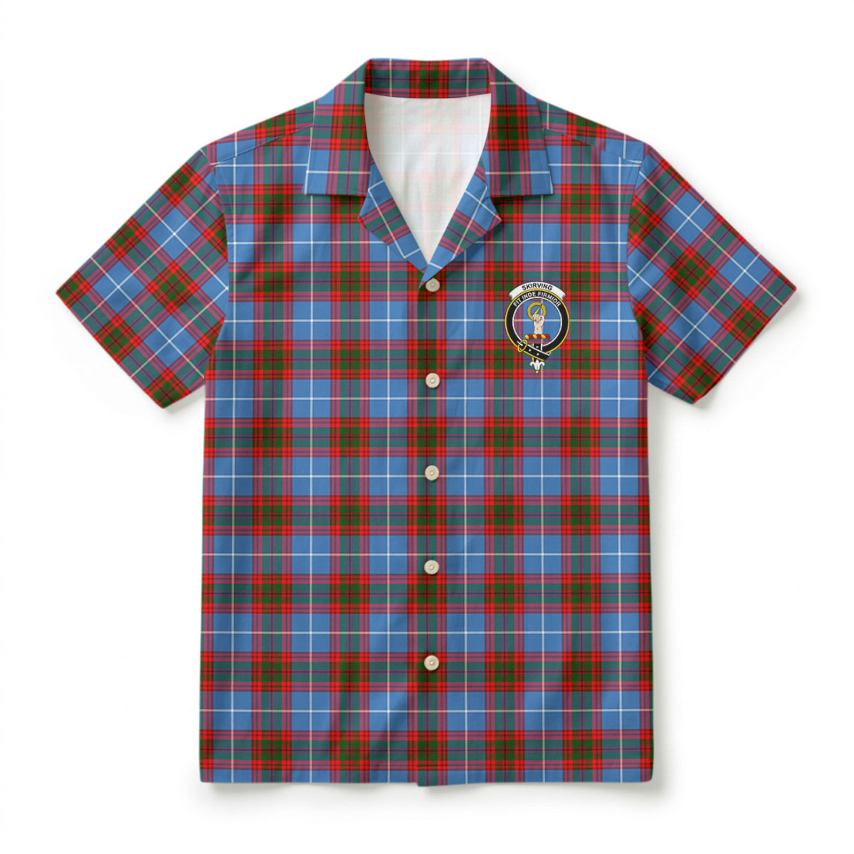 Skirving Tartan Crest Hawaiian Shirt