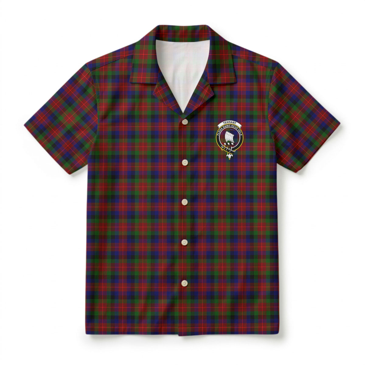 Tennant Tartan Crest Hawaiian Shirt