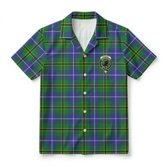 Turnbull Hunting Tartan Crest Hawaiian Shirt
