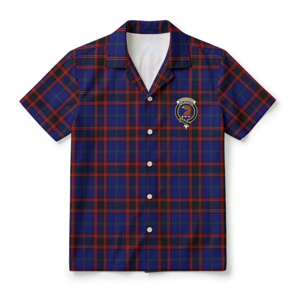 Wedderburn Tartan Crest Hawaiian Shirt