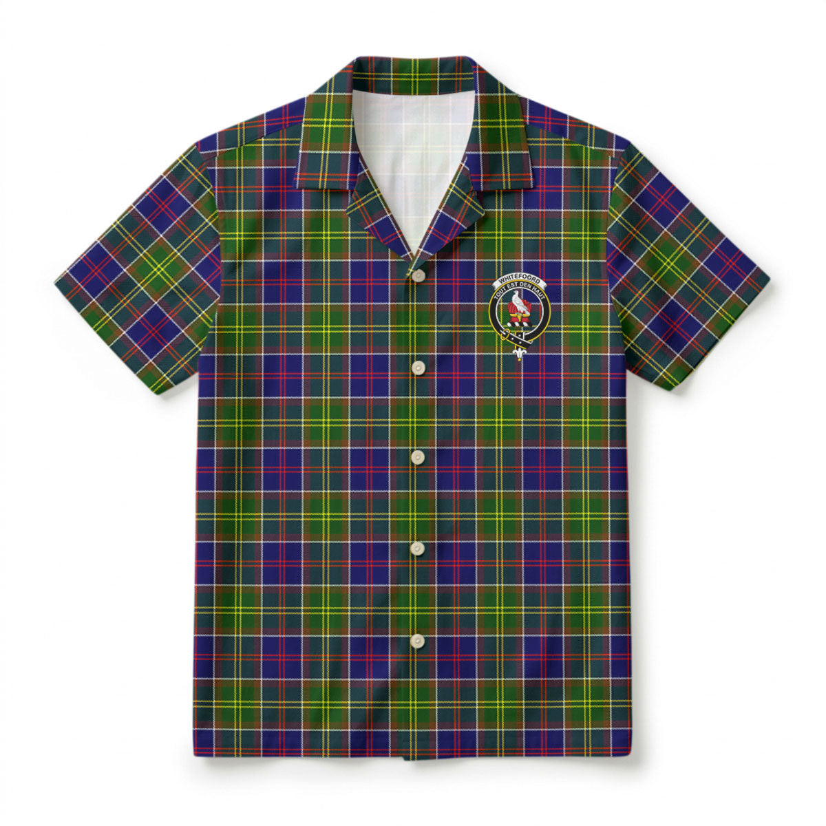 Whitefoord Tartan Crest Hawaiian Shirt