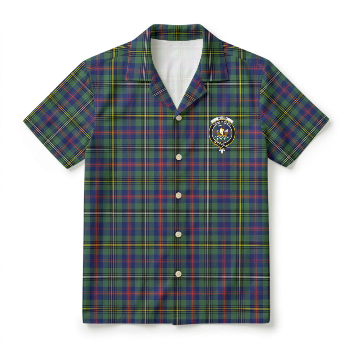 Wood Tartan Crest Hawaiian Shirt
