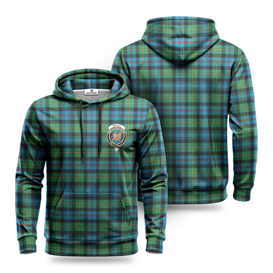 Baillie Ancient Tartan Crest Hoodie 1500