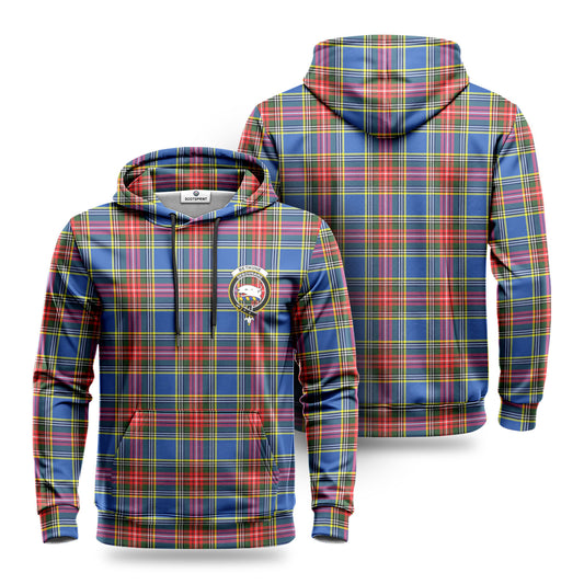 Bethune Modern Tartan Crest Hoodie 1500