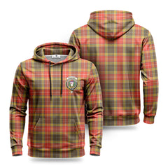 Buchanan Old Set Weathered Tartan Crest Hoodie