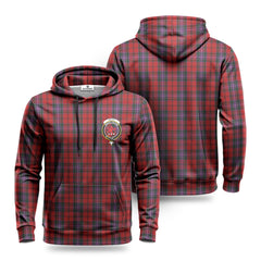 Kelly of Sleat Red Tartan Crest Hoodie