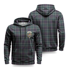 Leslie Hunting Modern Tartan Crest Hoodie