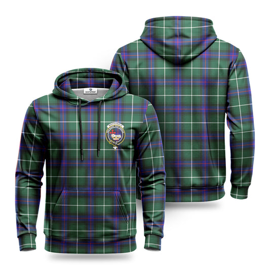 MacDonald of the Isles Hunting Modern Tartan Crest Hoodie 1500