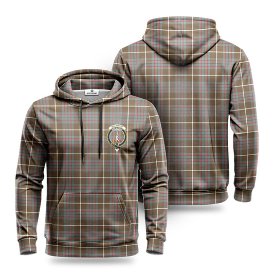 MacIntyre Hunting Weathered Tartan Crest Hoodie 1500