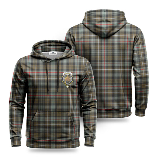 MacKenzie Weathered Tartan Crest Hoodie 1500