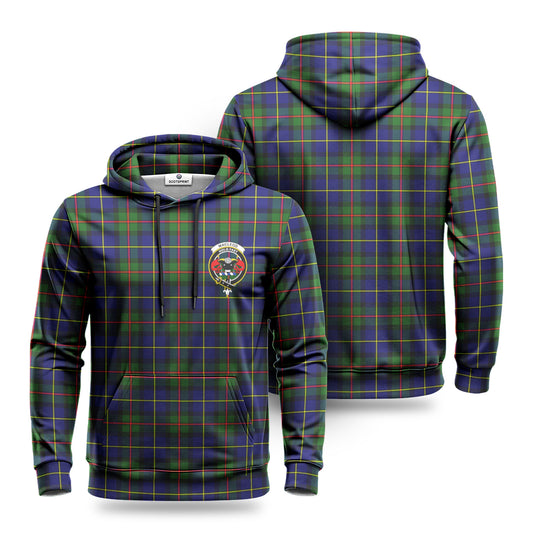 MacLeod of Harris Modern Tartan Crest Hoodie 1500