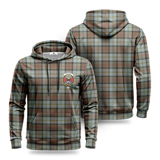 MacLeod of Harris Weathered Tartan Crest Hoodie 1500