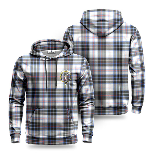 MacRae Dress Modern Tartan Crest Hoodie 1500