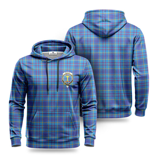 Mercer Modern Tartan Crest Hoodie 1500