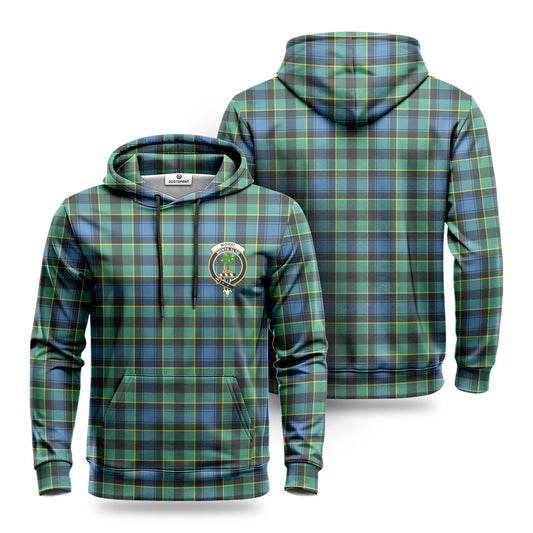 Mowat Ancient Tartan Crest Hoodie 1500