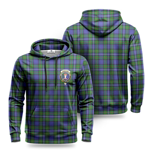 Robertson Hunting Modern Tartan Crest Hoodie 1500