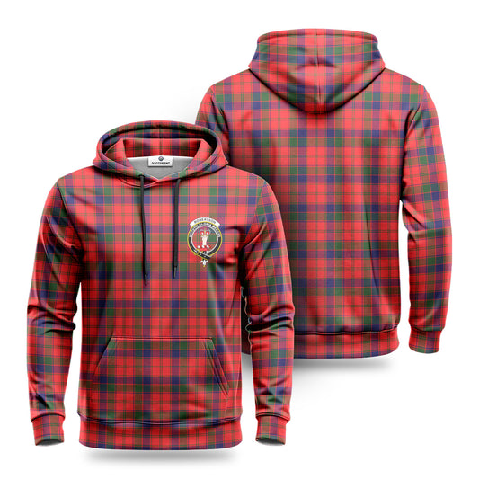 Robertson Modern Tartan Crest Hoodie 1500