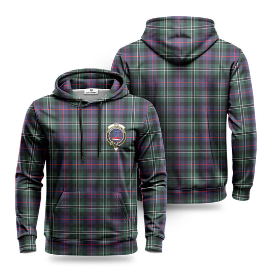 Rose Hunting Modern Tartan Crest Hoodie 1500