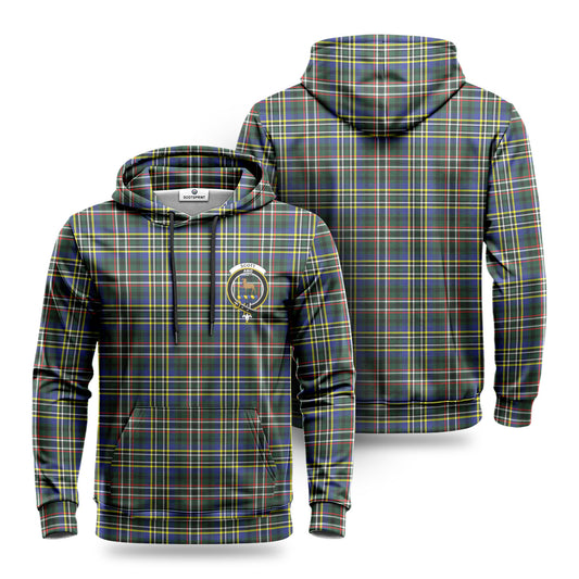 Scott Green Modern Tartan Crest Hoodie 1500