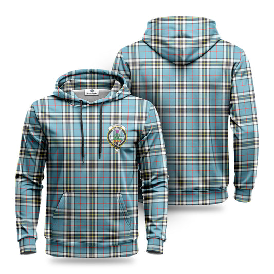 Thomson Blue Tartan Crest Hoodie 1500