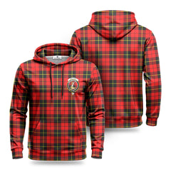 Wallace Hunting Red Tartan Crest Hoodie