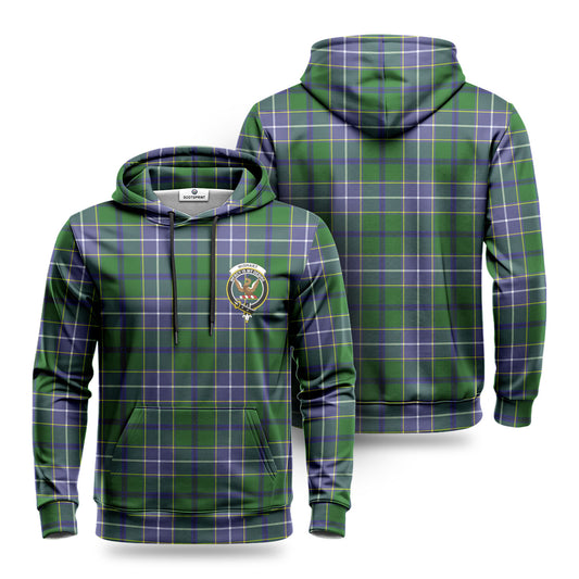 Wishart Hunting Tartan Crest Hoodie 1500