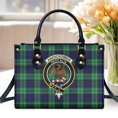 Abercrombie Tartan Crest Leather Handbag